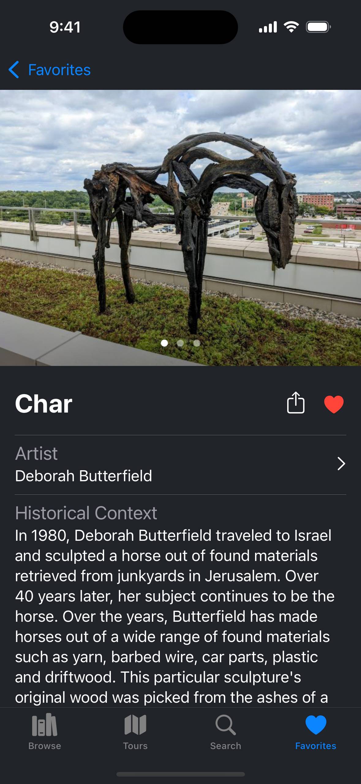 Artwork detail screenshot